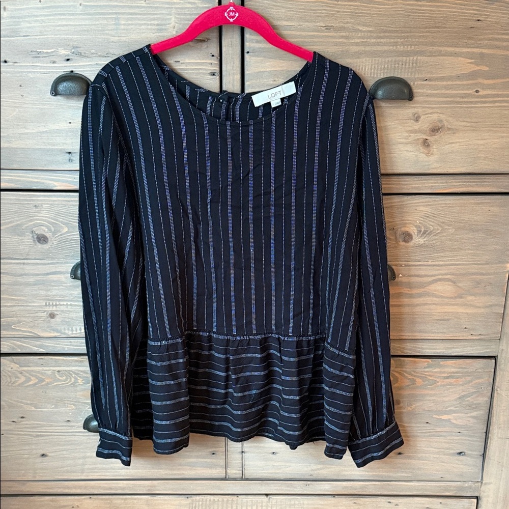 EUC LOFT Striped top sz L